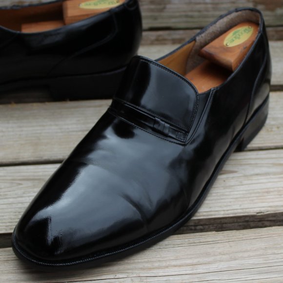 Vtg Dack’s Black Polished Slip-on Loafer, EUC - Picture 5 of 13